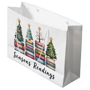 Weihnachtsbuchliebhaber-Lehrer Lesesaison Xmas Große Geschenktüte