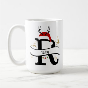 Weihnachtsbuchstabe R Alphabet Kaffeetasse