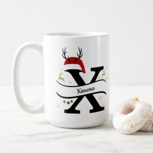 Weihnachtsbuchstabe X Alphabet Kaffeetasse