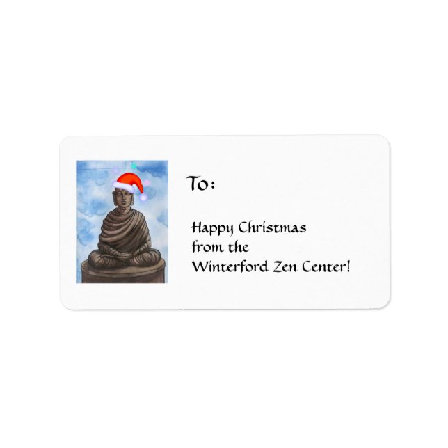 Weihnachtsbuddha II Labels Adressaufkleber (Vorne)