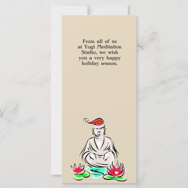 WeihnachtsBuddha zeichnend (Vorderseite)