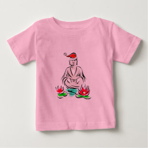 WeihnachtsBuddha zeichnend Baby T-shirt