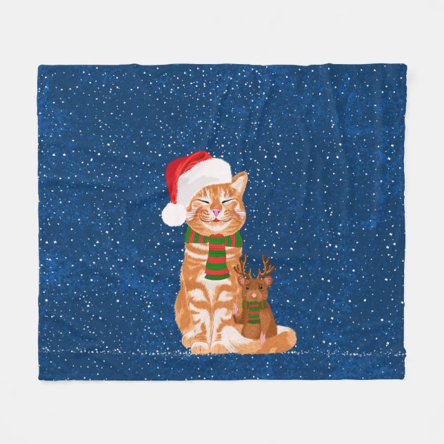 Weihnachtsbuddies Fleecedecke (Vorderseite (Horizontal))