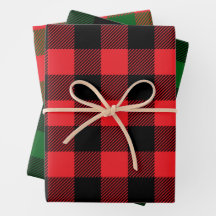 Weihnachtsbüffel - Kariertes Wrapping Paper