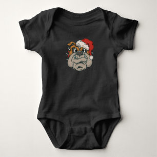 Weihnachtsbulldog Baby Strampler