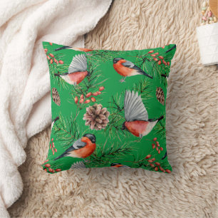 Weihnachtsbullfinch Kissen