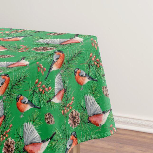 Weihnachtsbullfinch Tischdecke (Beispiel)