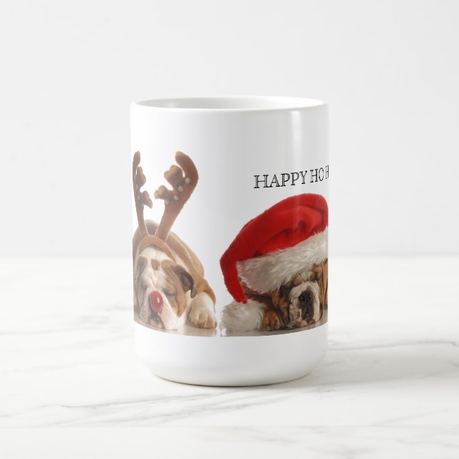 Weihnachtsbullhunde Kaffeetasse (Mittel)
