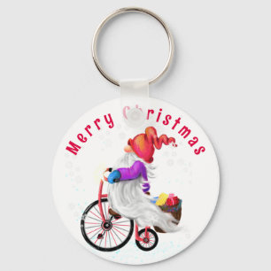 Weihnachtsbummel mit dem Fahrrad und dem Schlüssel Schlüsselanhänger