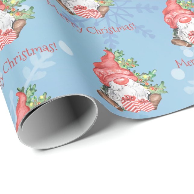 Weihnachtsbummel mit Presents Tree Personalisiert Geschenkpapier (Rolleneckpunkt)
