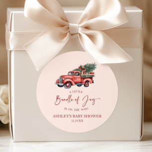 Weihnachtsbundle mit der Weihnachtsdusche Runder Aufkleber