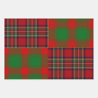 Weihnachtsbundle von drei verschiedenen geschenkpapier set