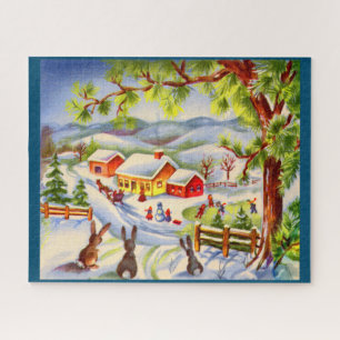 Weihnachtsbunnies sehen Weihnachten