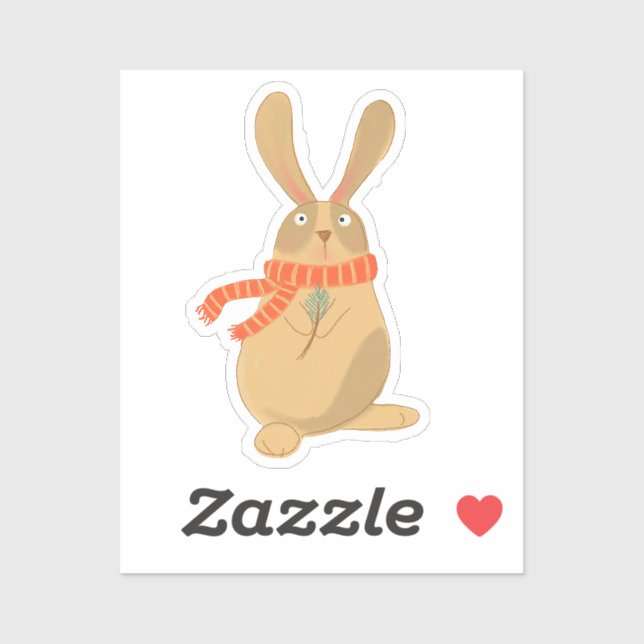 Weihnachtsbunny Aufkleber (Blatt)