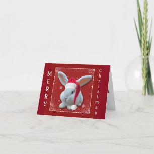 Weihnachtsbunny Faltkarte