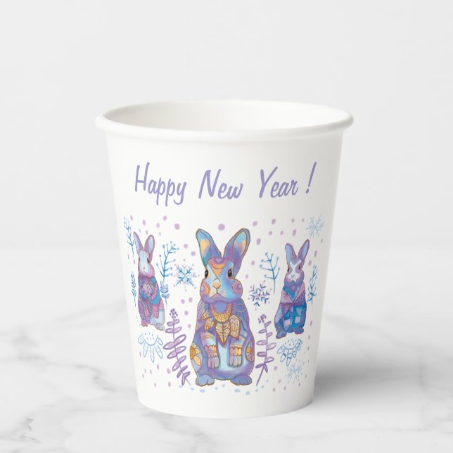 Weihnachtsbunny Pappbecher (Vorderseite)