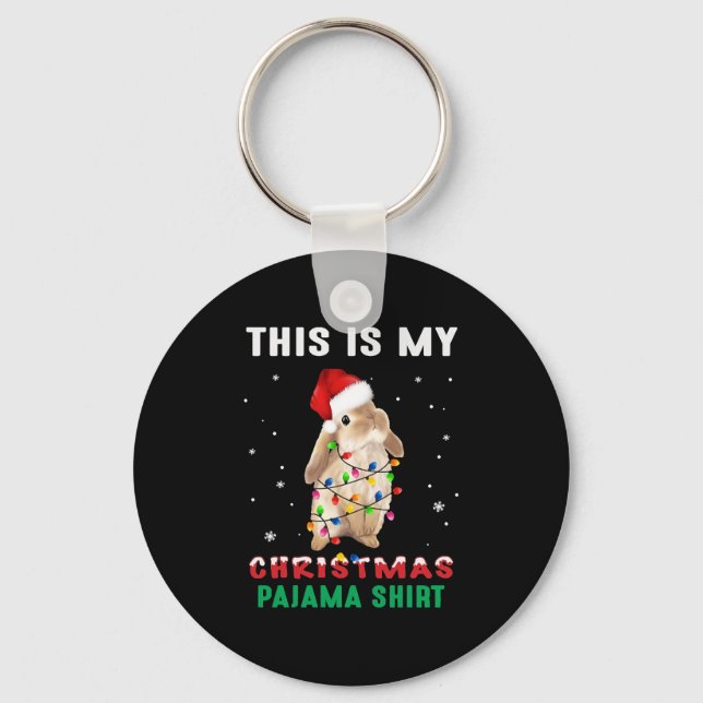 Weihnachtsbunny Schlüsselanhänger (Vorderseite)
