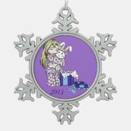 Weihnachtsbunny Snowflake Ornament