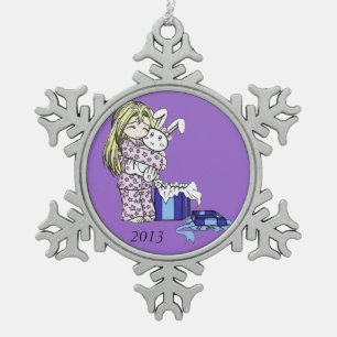 Weihnachtsbunny Snowflake Ornament