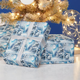 Weihnachtsbunny und Snowy Owl Geschenkpapier
