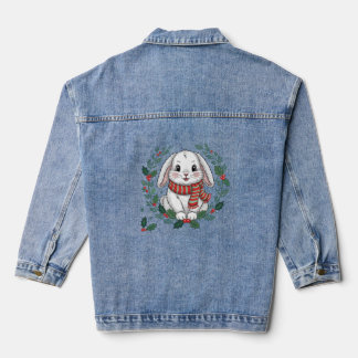 Weihnachtsbunnyskranz – Süßer festlicher Feiertags Jeansjacke