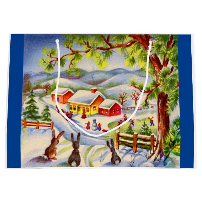 Weihnachtsbuntbarsche sehen Weihnachten Große Geschenktüte (Vorderseite)