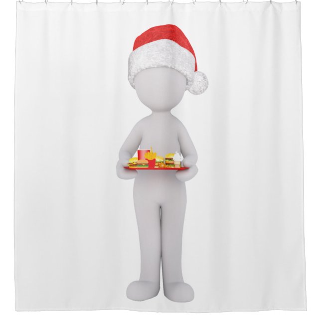 Weihnachtsburger santa duschvorhang (Vorderseite)