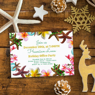 Weihnachtsbüro-Party-Luau-Seestern-Rand Einladung