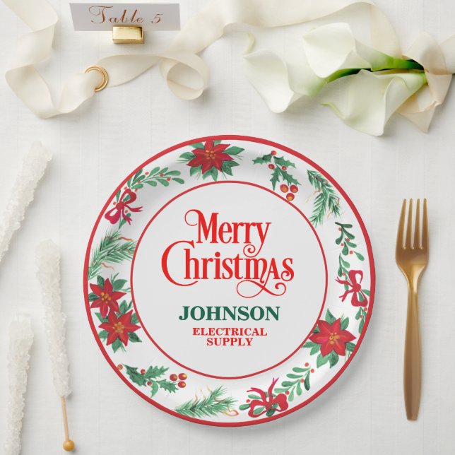 Weihnachtsbüro-Party Pappteller (Hochzeit)