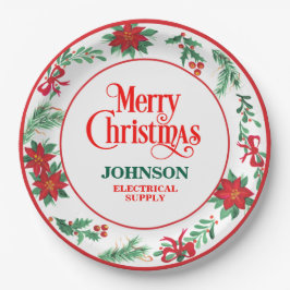 Weihnachtsbüro-Party Pappteller