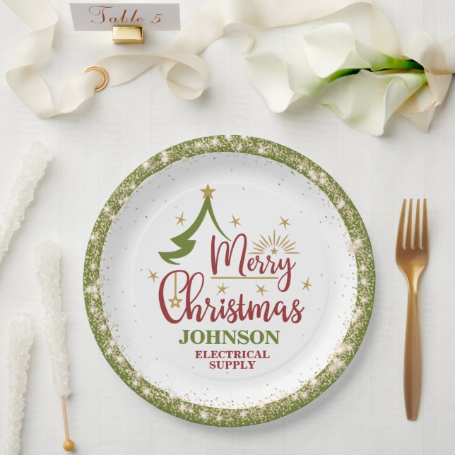 Weihnachtsbüro-Party Pappteller (Hochzeit)