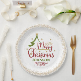 Weihnachtsbüro-Party Pappteller