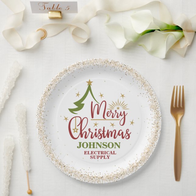 Weihnachtsbüro-Party Pappteller (Hochzeit)