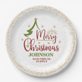 Weihnachtsbüro-Party Pappteller