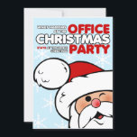 Weihnachtsbüros-Party Einladungen<br><div class="desc">Was passiert im Büro Weihnachten Party,  BLEIBE im Büro Weihnachten Party! Der niedliche kleine weinende Weihnachtsmann begrüßt Ihre Gäste zu einem festlichen und erholsamen Urlaub.</div>