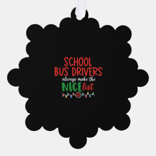 Weihnachtsbusfahrer, Schulbus Ornament Karte