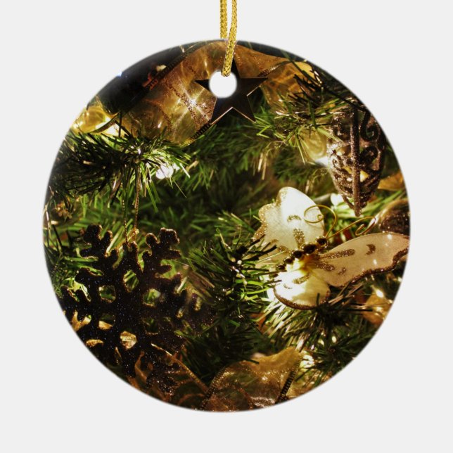 Weihnachtsbutterfly Keramik Ornament (Vorne)