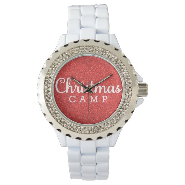 Weihnachtscamp | Weihnachtsschmuck Armbanduhr (Vorderseite)