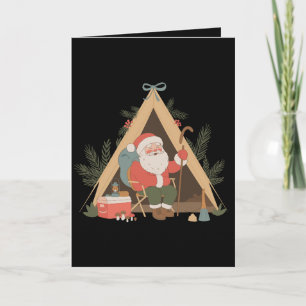 Weihnachtscamping Santa Camp Xmas Ferienzeit Karte