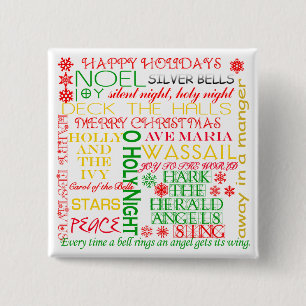 Weihnachtscarol-Titel auf T-Shirts, Kleid, Button