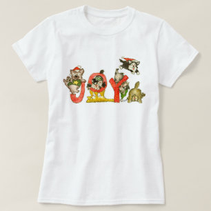 WeihnachtsCartoon-Kätzchen-Katzen FREUDE Shirt