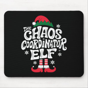Weihnachtschaos-Koordinator-Elf Xmas-Schlafanzug-G Mousepad