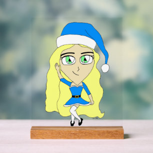 Weihnachtschibi Acrylschild