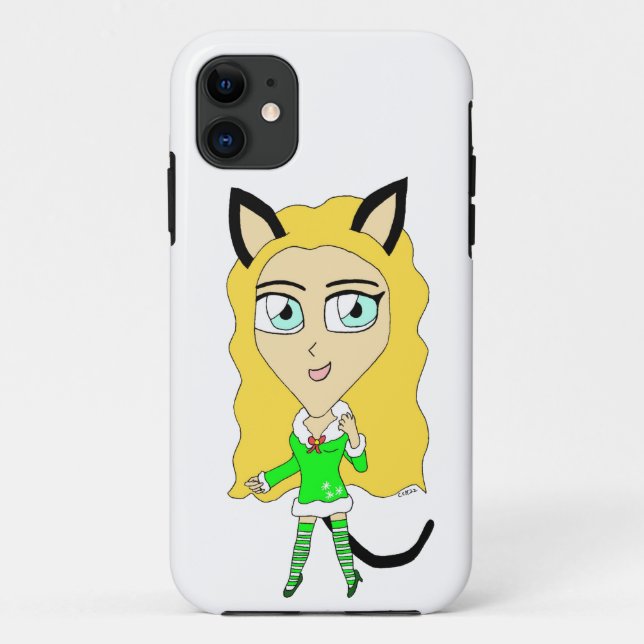 Weihnachtschibi Case-Mate iPhone Hülle (Rückseite)