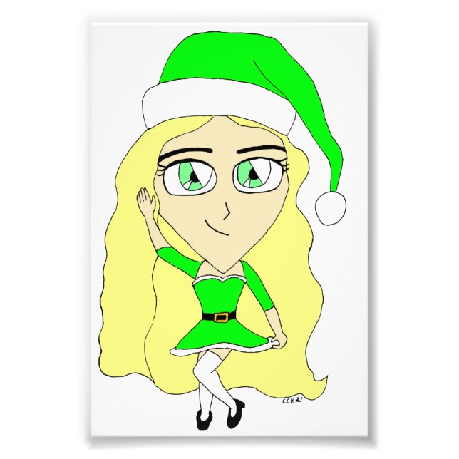 Weihnachtschibi Fotodruck (Vorne)