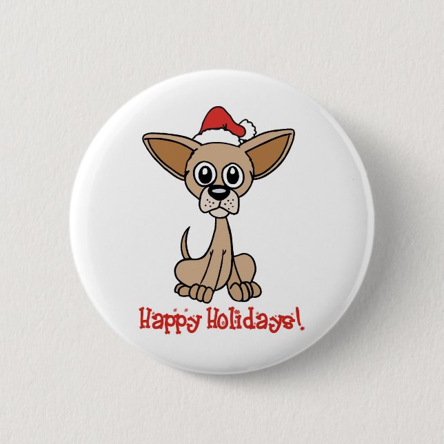 WeihnachtsChihuahua Button (Vorderseite)