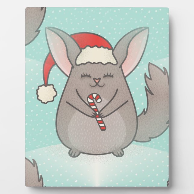 Weihnachtschinchillas Fotoplatte (Vorderseite)