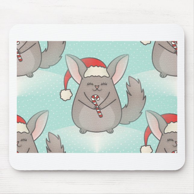 Weihnachtschinchillas Mousepad (Vorne)