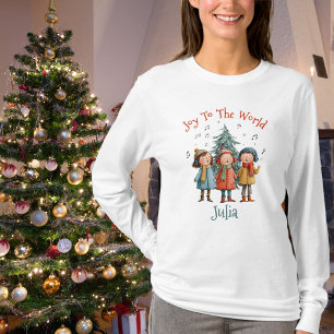 Weihnachtschor Damen Weihnachts-Shirt mit Namen T-Shirt