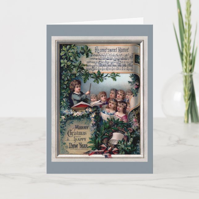 Weihnachtschor Feiertagskarte (Vorderseite)